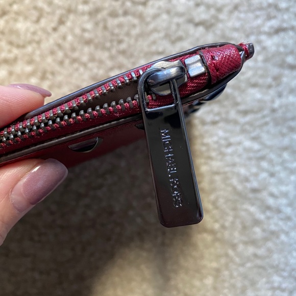 Michael Kors Studded Red Saffiano Wristlet - Picture 7 of 7